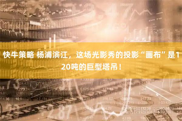 快牛策略 杨浦滨江，这场光影秀的投影“画布”是120吨的巨型塔吊！