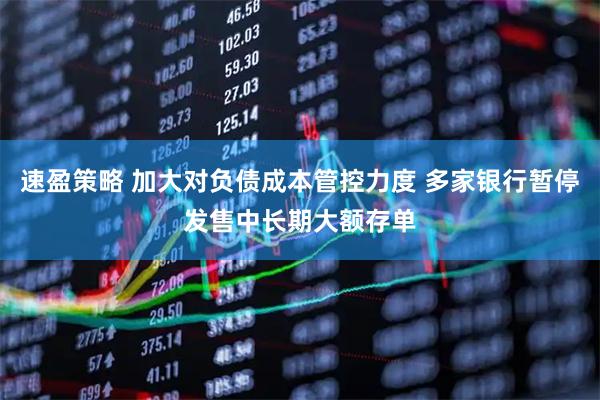 速盈策略 加大对负债成本管控力度 多家银行暂停发售中长期大额存单
