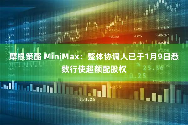 摩根策酪 MiniMax：整体协调人已于1月9日悉数行使超额配股权