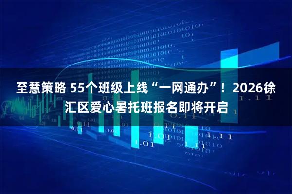 至慧策略 55个班级上线“一网通办”！2026徐汇区爱心暑托班报名即将开启
